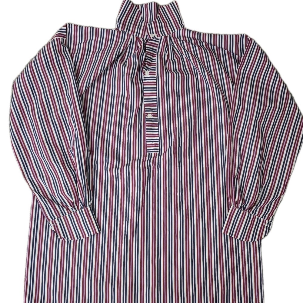 GALLEGO DESPORTES Multicolor Striped Cotton Long Sleeve Shirt White Size M